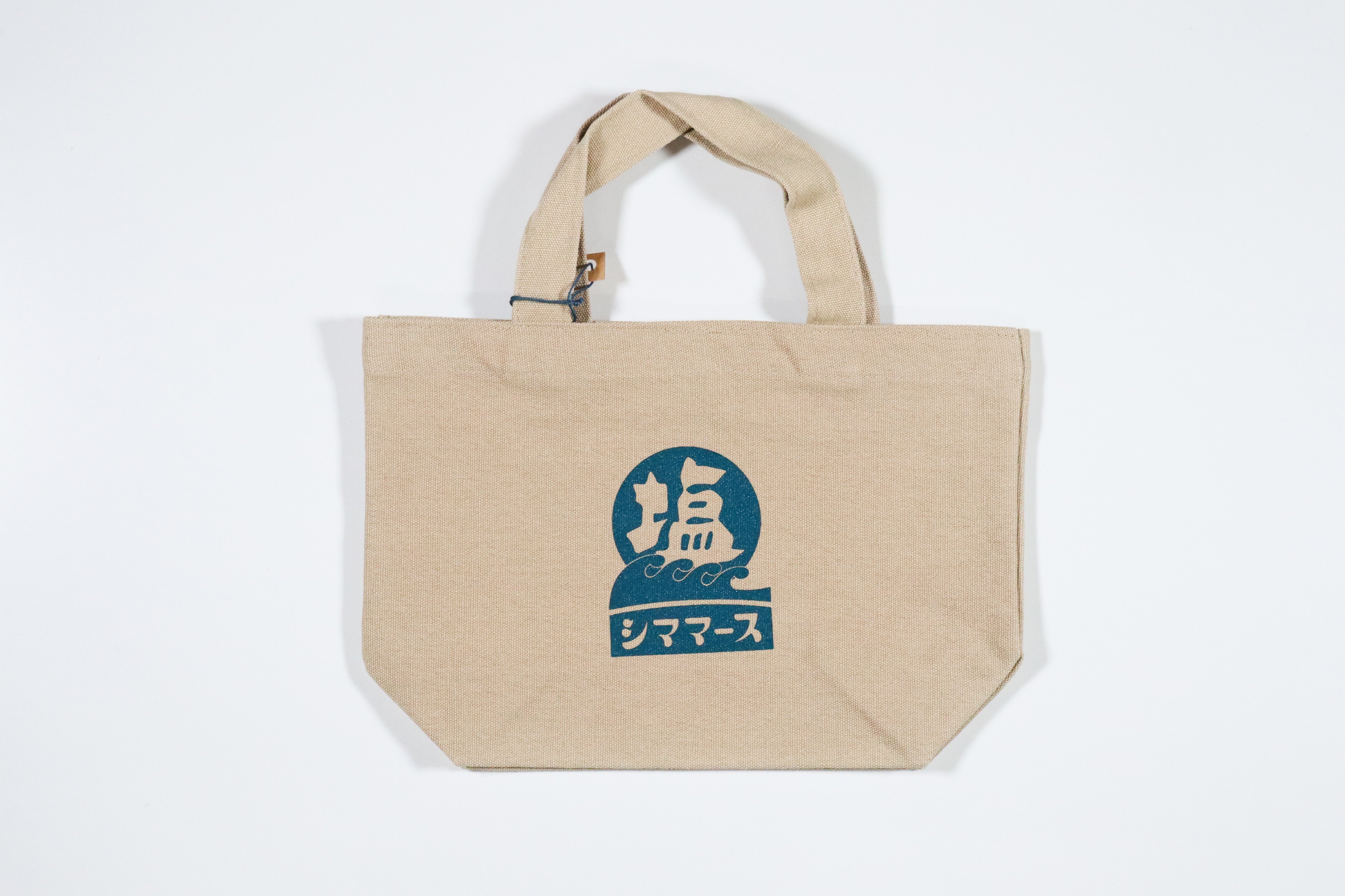 シママース ロゴミニトート ベージュ